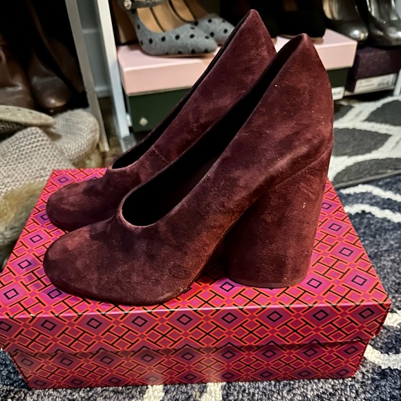 Tory Burch Shoes - NIB never worn plum suede Tory Burch shoes size 7.5